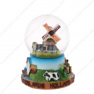 Holland Windmill Cow - Snow Globe 6.5 cm