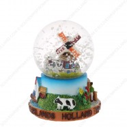 Holland Windmill Cow - Snow Globe 6.5 cm