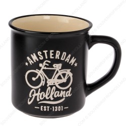 Black Camp Mug Amsterdam Bike 350ml
