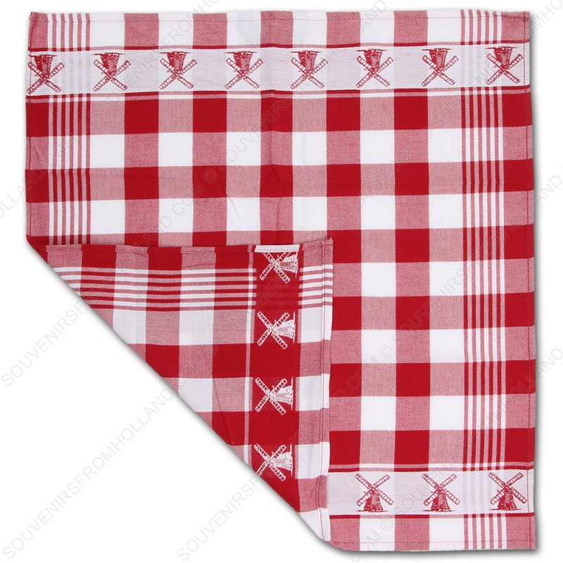 Windmill Red Tea Towel Dish Cloth 60x65cm Kitchen textiles