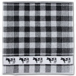 Cow Black Kitchen Towel 50x50cm