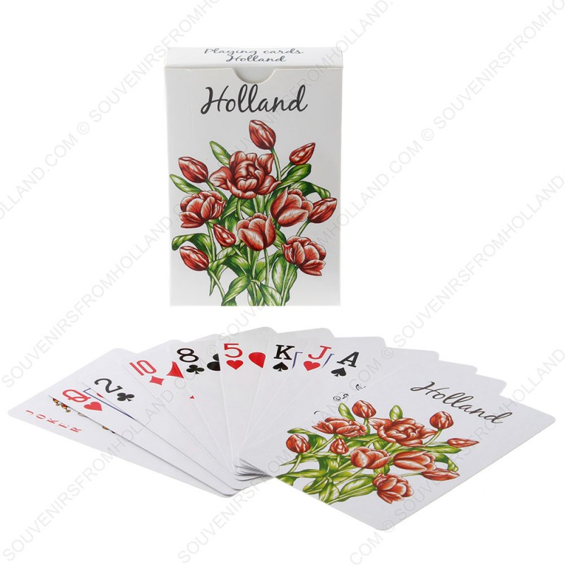 Red Tulip Holland Playing Cards