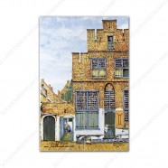 The Little Street by Vermeer - small Polychrome Tile Panel - set of 6 tiles