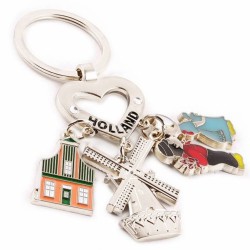 Charms Windmill - Kissing couple - House - Keychain