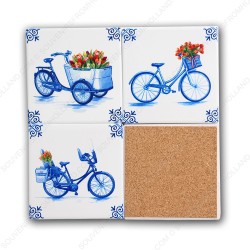 Bicycles - Coasters - set of 4