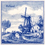 Holland Windmill - Tile 15x15cm
