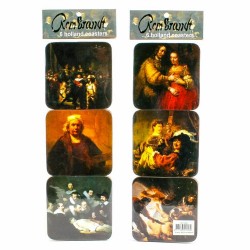 Rembrandt - Kurk Onderzetters - 6 assorti
