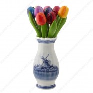 Serrated Delft Blue - Vase 14cm