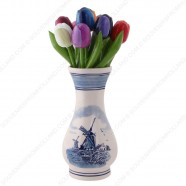 Windmill Delft Blue - Vase 16cm