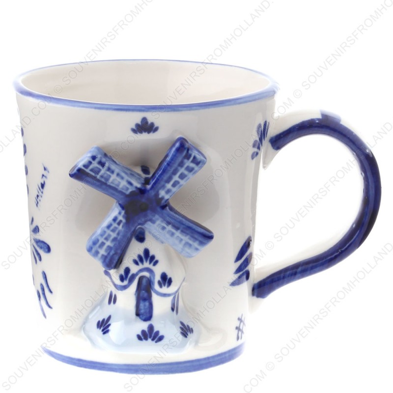 Windmill 3D - Mug - Delft Blue