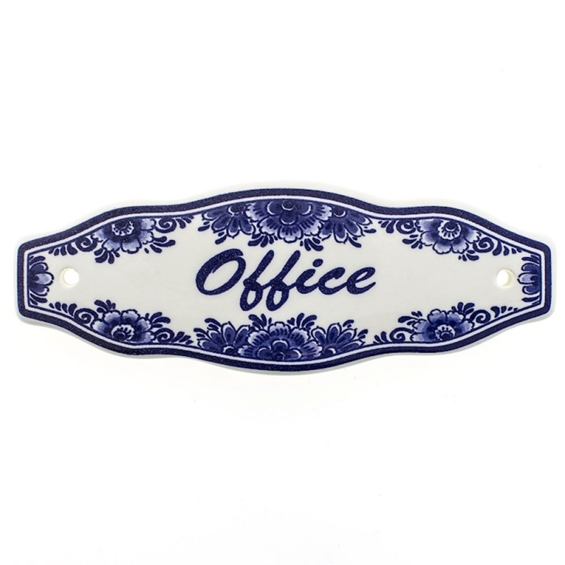 Office Door Sign - Delft Blue