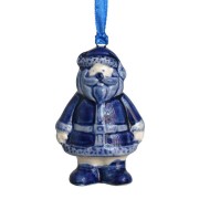 Kerstfiguren hangend Kerstman - Kersthanger Delfts Blauw 