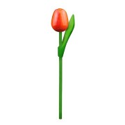 10 Orange-Red Wooden Tulips...
