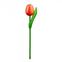 10 Oranje-Rood Houten Tulpen 20cm