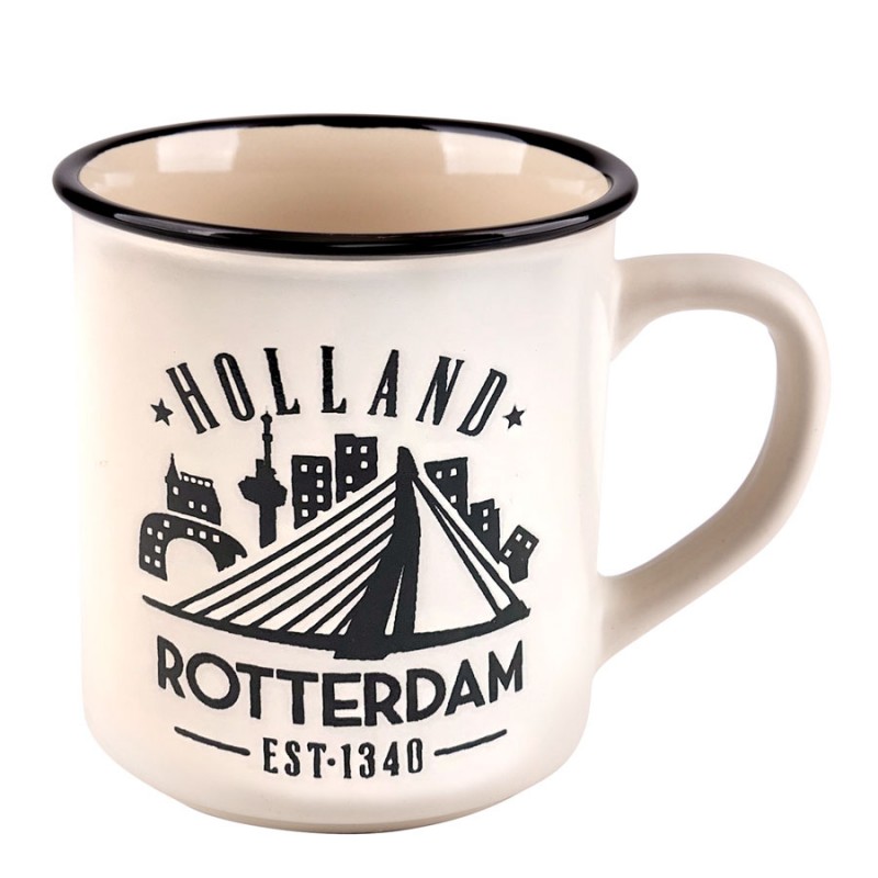Witte Camp Mug Rotterdam 10cm