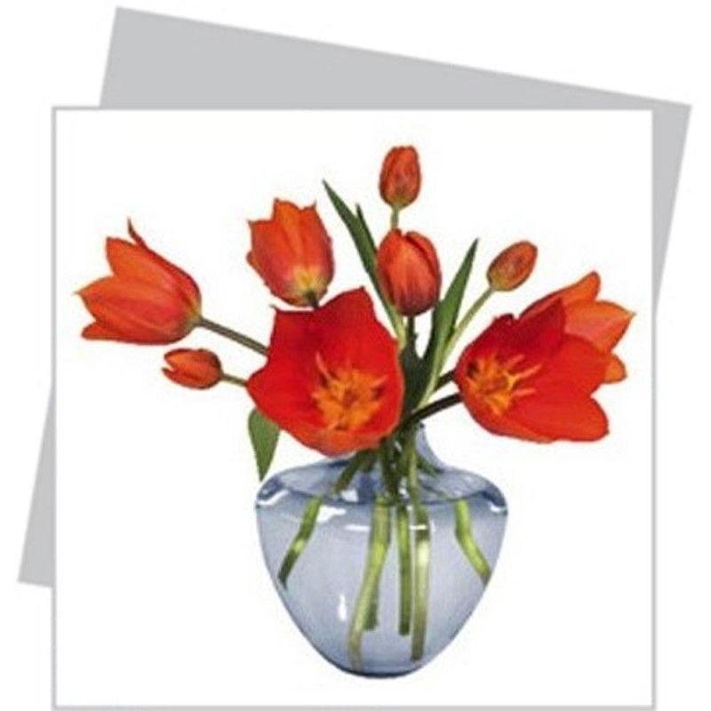 Flat Flower Klein - Oranje-Rode Tulpen