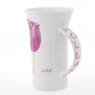 Holland XL Mok met Roze Tulpen 16cm