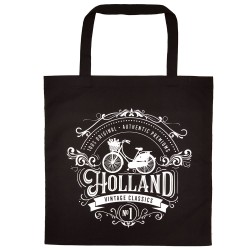 Black Holland Cotton Shopper - Shopping Bag 42,5cm