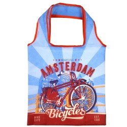 Light Blue Nylon Foldable Amsterdam Bag - 40cm