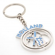 Blue Holland Windmill - Keychain
