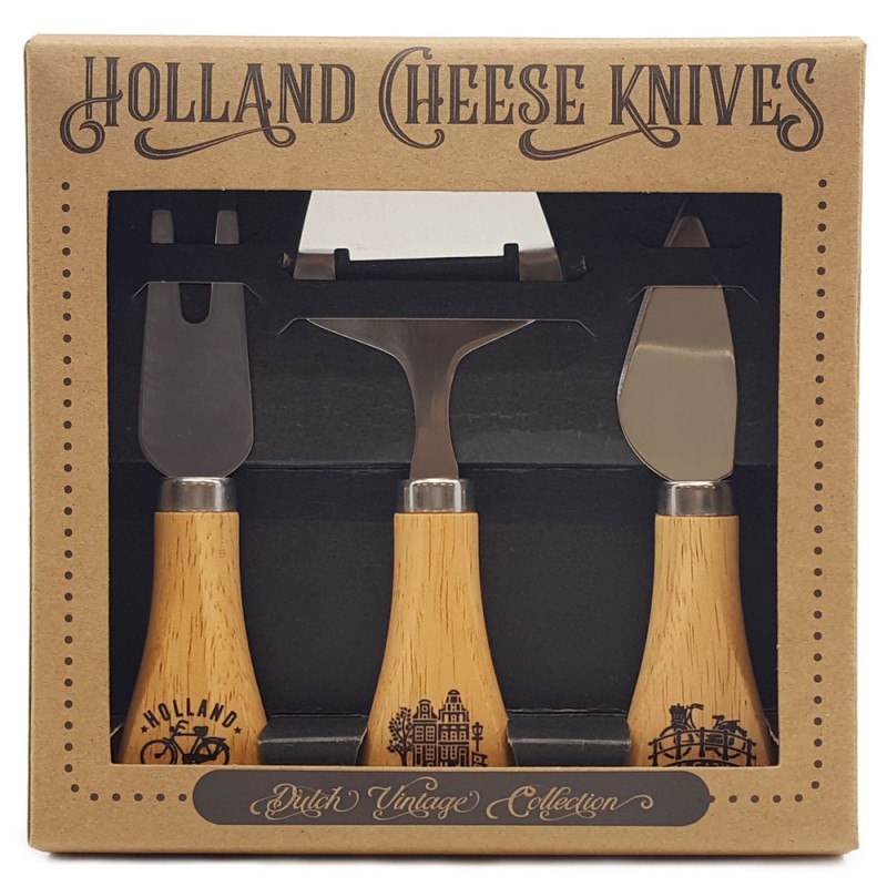 Wooden Cheese Slicer and Knives - set of 3