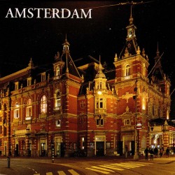Amsterdam by Night - Flat Magnet