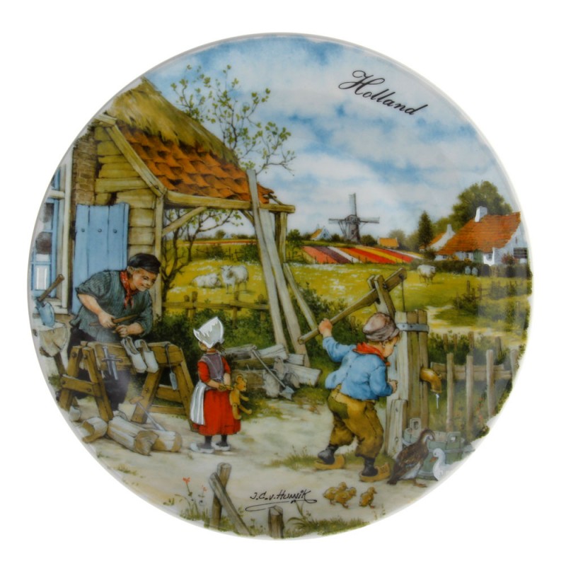 Wall Plate Wooden Shoe Maker - Large 24cm