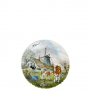 Wall Plate Windmill Cow - Small 13cm