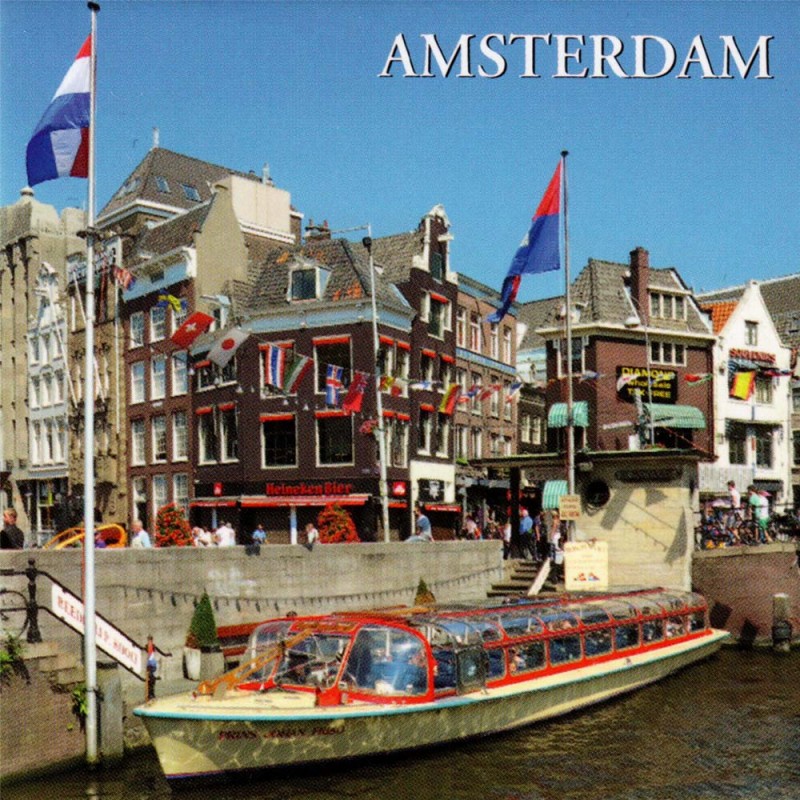 Canal Boat Kooij Amsterdam - Flat Magnet