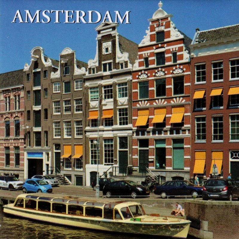 Canal Boat Amsterdam - Flat Magnet