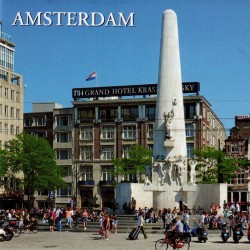 Dam Square Amsterdam - Flat Magnet