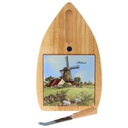 Cheese board and Knife - Windmill Swan Tile