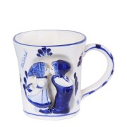 Mugs - Glasses Kissing Couple 3D Mug - Delft Blue