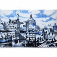 Haarlemmersluis in Amsterdam - set van 6 tegels