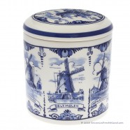 Syrup Waffle Jar Windmill 15cm - Delft Blue