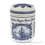 Sugar Storage Pot Jar 14cm - Delft Blue