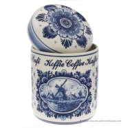 Coffee Storage Pot Jar 14cm - Delft Blue