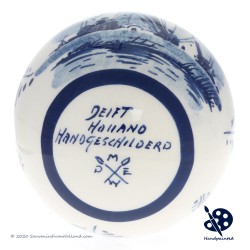 HOLLAND Delft Blue Dutch WINDMILL STAR Handpainted Christmas BALL Ornament New