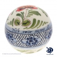 X-mas Ball 5cm - Flowers Diamond - Handpainted Delftware