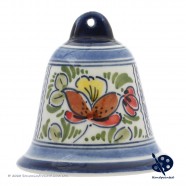 X-mas Bell 6,5cm - Flowers Diamond - Handpainted Delftware