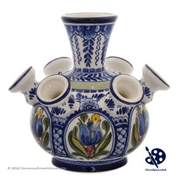Small Tulipvase Blue Tulips - Handpainted Delftware
