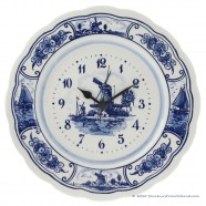Wallplate Clock Large 28cm - Delft Blue