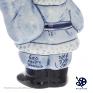 Luxe Kerstman met pop kersthanger - Handgeschilderd Delfts Blauw - Gedetailleerd