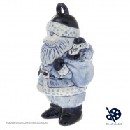 Luxury Santa Claus with Bag of Toys Ornament - Handpainted Delftware - Detailed