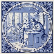 The Teacher - Jan Luyken professions tile - Delft Blue