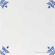 Blanco Tegel - Gekleurde Tegel 10,7 x 10,7cm