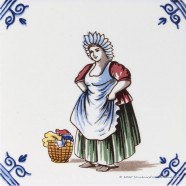 Housewife - Delftware Tile 10,7 x 10,7cm