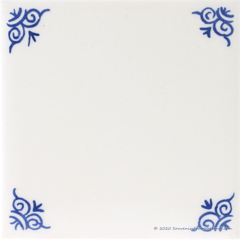 Blank tile Vintage look - Delftware Tile 10,7 x 10,7cm
