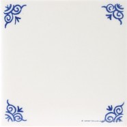 Blanco tegel Vintage look - Gekleurde Tegel 10,7 x 10,7cm