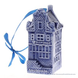 Grachtenhuisje Amsterdam - Kersthanger Delfts Blauw
